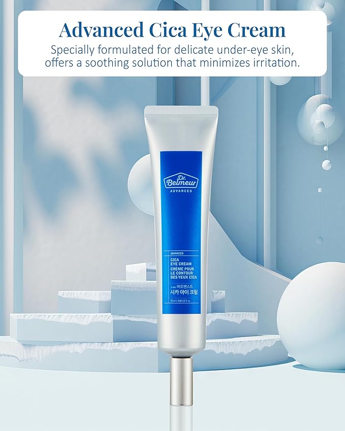 Advanced CICA Eye Cream (0.9fl oz) - Gentle Eye Care for Delicate Skin. Korean Skin Care by LG Beauty. Ceramide, Centella Asiatica, Pro-Retinol.