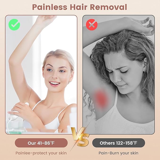 IPL Hair Removal Device, Hair Removal Body and Face for Home Use for Armpits Legs Arms Bikini Line，model S3