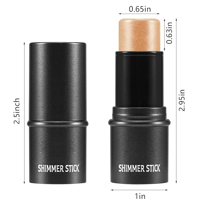 Boobeen Highlighter Makeup Stick Highlighter Bronzer Stick Glow Face Illuminator Highlight Contouring Sticks Waterproof Long-lasting