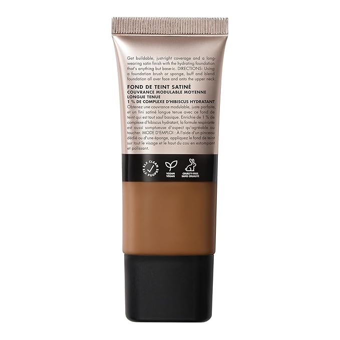 e.l.f. Soft Glam Foundation, Medium Coverage, Long-Lasting & Buildable Foundation For A Smooth, Satin Finish, Vegan & Cruelty-Free, 53 Deep Neutral