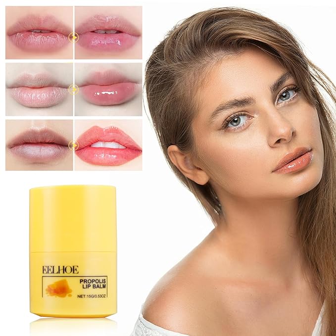 Honey Lip Butter, Hydrating Overnight Lip Balm & Mask, Bee Lip Mask, 12 Hours Long-lasting Moisture, Hygienic Twist Dispenser, Cracked Lip Scrubs Exfoliato Lip Wrinkle Skin Care Products