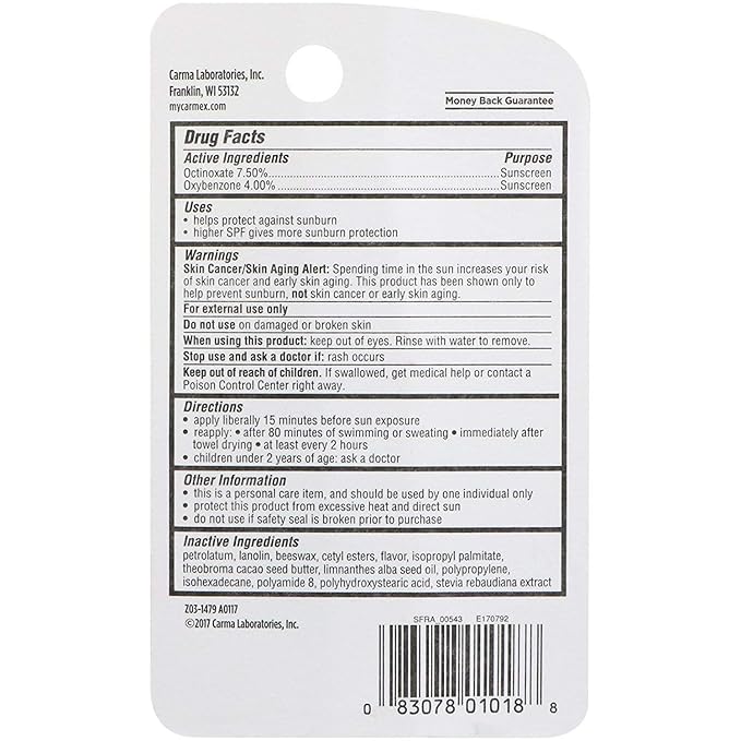 Carmex Daily Care Lip Balm Strawberry SPF 15 0.35 oz (Tube in Blister Pack)