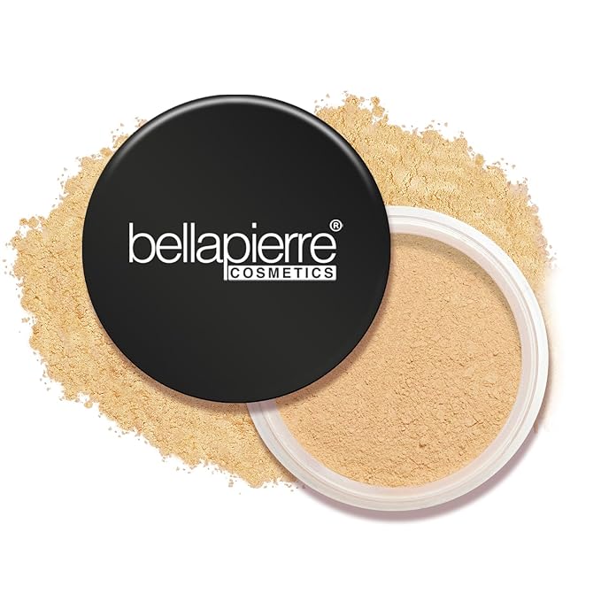 bellapierre Mineral Foundation SPF 15 - Loose Powder Foundation | Vegan & Cruelty Free Natural Makeup | Full Coverage Matte Finish | Hypoallergenic | Oil & Talc Free - 0.32 Oz - Nutmeg