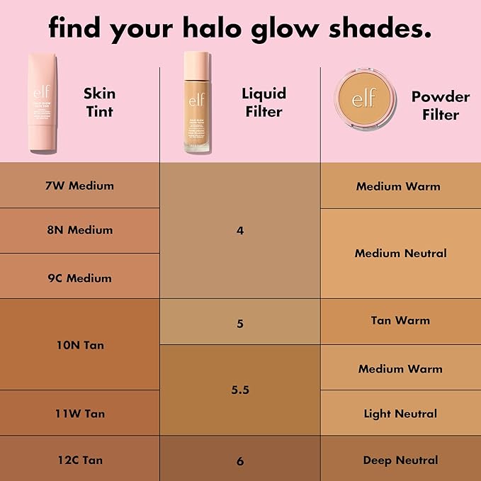 e.l.f. Halo Glow Powder Filter, Ultra-fine Finishing Powder, Smooths The Look of Pores & Fine Lines, Creates A Soft-Focus Glow, Vegan & Cruelty-Free, Tan Neutral Warm
