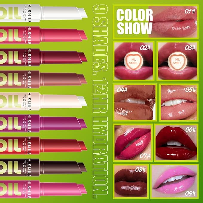 3 Colors Slick Click Lip Balm Set Hydrating Jelly Lipstick Tinted Lip Stain Lip Gloss, Moisturizing, Lightweight, Buildable, Pigmented Vegan Lip Balm, Glossy Lip Makeup for Girls (A)