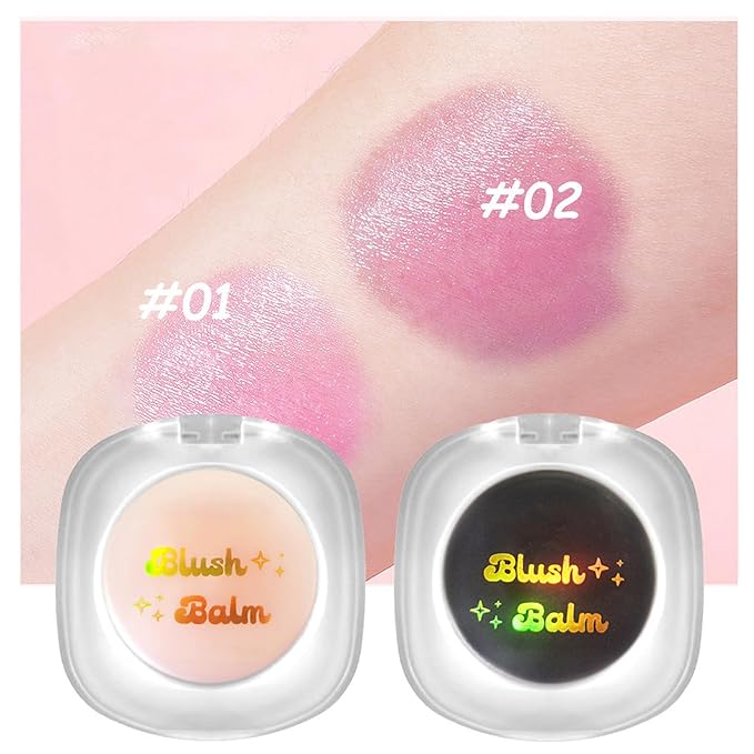 Color Changing Blush,3-in-1 Warm Change Blush,Pink Cream Blush,Transparent Crystal Color Changing Magic Gel,Blush PH Temperature Changing Long Lasting Blendable Natural Finish for All Skin Tone(01)