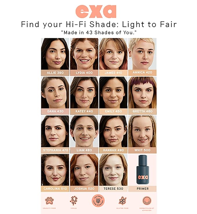 Exa Beauty - Natural High Fidelity Foundation | Clean, Vegan, Cruelty-Free Makeup (Raphaelle 190)