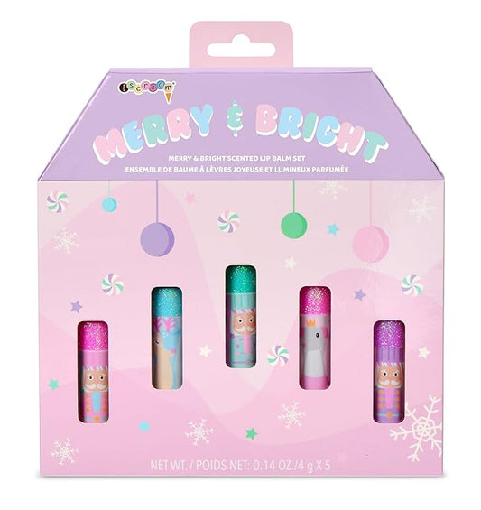 iscream Nutcracker Sweet 5-piece Scented Holiday Lip Balm Set
