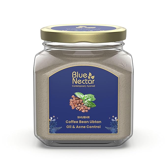 Blue Nectar Coffee Bean Natural Cleanser, 3-in-1 Cleanser, Face Scrub & Face Pack for Skin Repairing & De tan Removal, 100% Natural with Multani Mitti Powder (3.52 Oz11 Herbs)