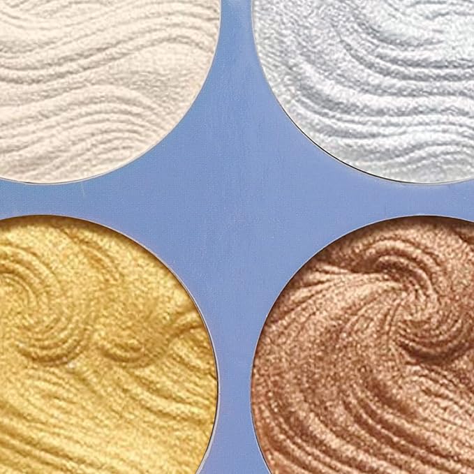 Boobeen Highlighter Makeup Highlighter Palette Powder Shimmer Highlighter Makeup Facial Illuminator Bronzer Palette Waterproof Long Lasting