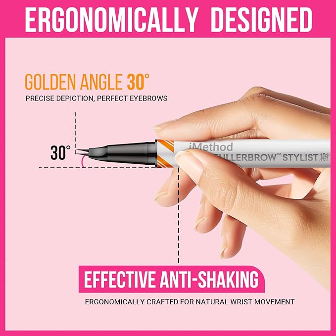 iMethod Curved Eyebrow Pen and Brow Gel Clear - Eyebrow Pencils for Women with Natural Hair Like Strokes, Eyebrow Makeup for All-Day Defined, Waterproof, Smudge-proof, Light Brown