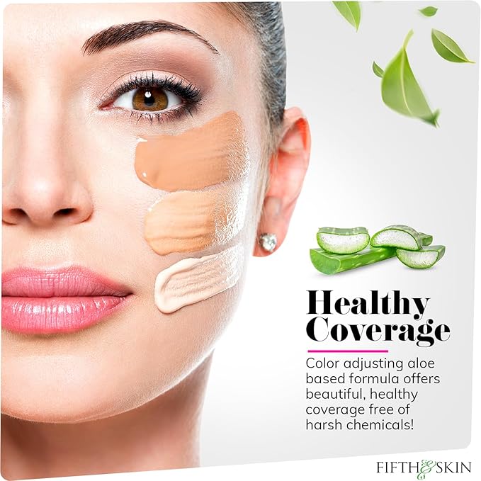 Fifth & Skin: Better’n Ur Skin Liquid Foundation (MOCHA LATTE) - Natural, Organic, Vegan, Cruelty-Free - Gluten-Free Beauty with Buildable Coverage and Palm-Free Luxury - 1 oz