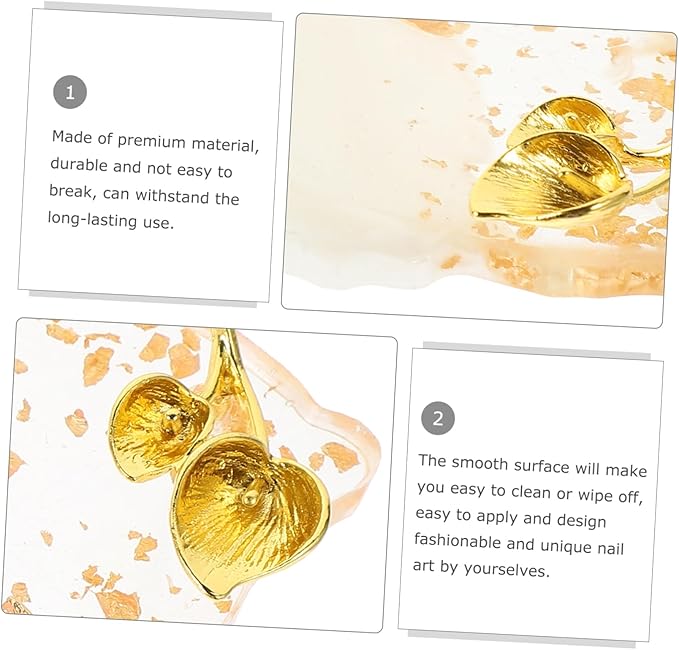 FOMIYES 2pcs Nail Palette Vintage Nail Plate White Resin