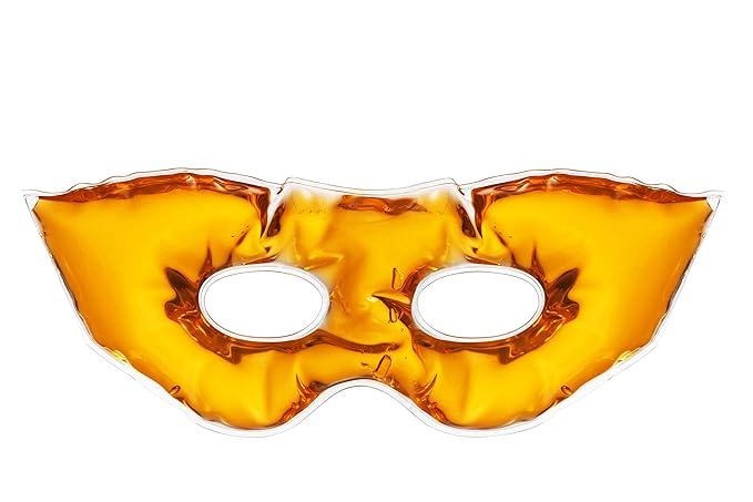 Gel Eye Mask for Puffiness and Dark Circles - Cooling Eye Masks for After Surgery and Headache/Stress Relief - Multiple Colors Available - Orange
