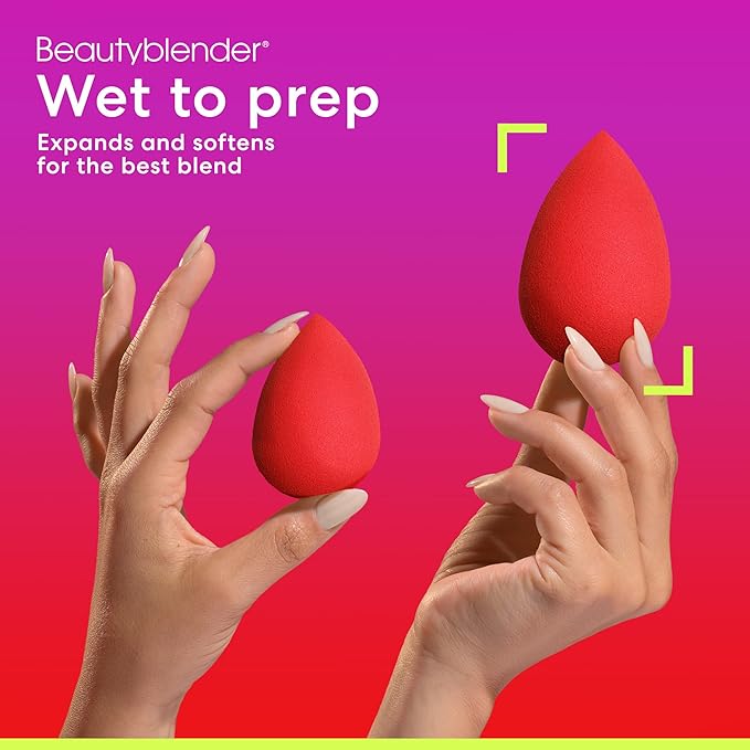 Beautyblender® | Ruby Beauty Blender Makeup Sponge, Super-Soft Foam Easily Blends Foundations, Powders & Creams, Made in USA, Reusable, Washable, Streak Free Application, Vegan, Cruelty Free