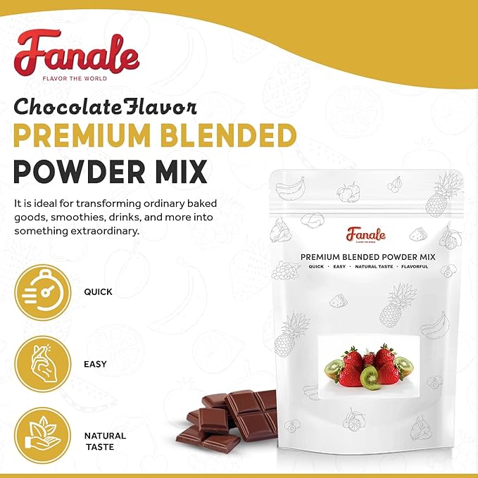 Fanale Premium Chocolate Bubble Tea Flavoring Powder | Perfect for Baking, Smoothies, Desserts and Drinks | Instant Flavoring Powder for Boba Milk Tea - 2.2 Pounds (Pack of 1)