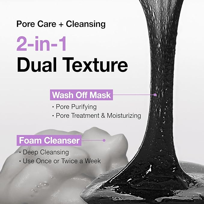 coxir TXA MUCIN ALL-IN-1 PORE MASK –Gelato Texture Wash-Off treatment | Ampoule Mask-to-Foam | Charcoal+ Snail+TXA | Blackhead Remover |Daily Pore Detox for Oily & Sensitive Skin|4.05fl.oz