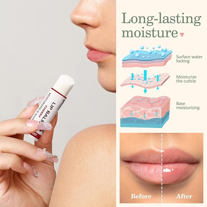 Dmsky Lip Balm Bulk, Fruit Lip Balm Variety Pack, Hydrating Lip Balm for Men Women Kids, 0.15 Oz, 40 count (Pack of 1)