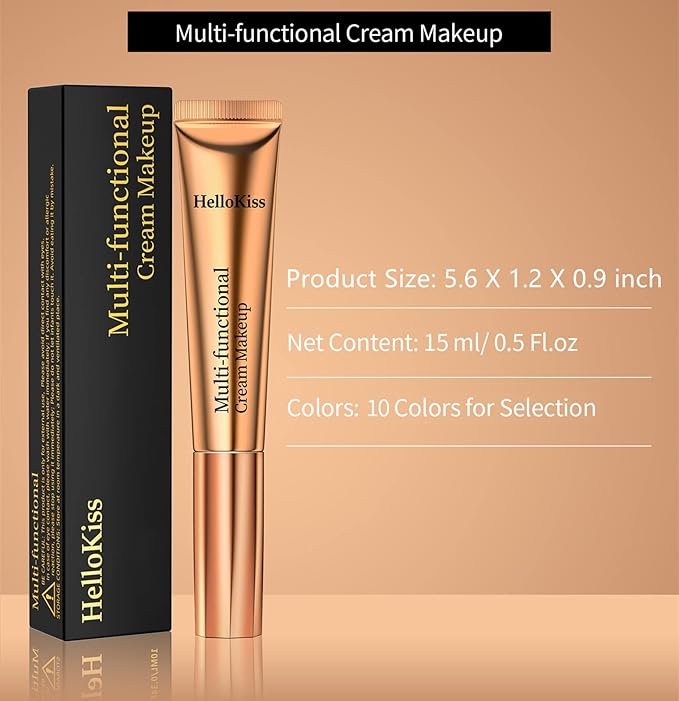 Go Ho Liquid Blush Beauty Wand,Blendable Super Silky Cream Blush Stick,Face Moisturizing Contour Blush Stick with Fine Cushion Applicator,Cruelty-free,003# Medium Pink