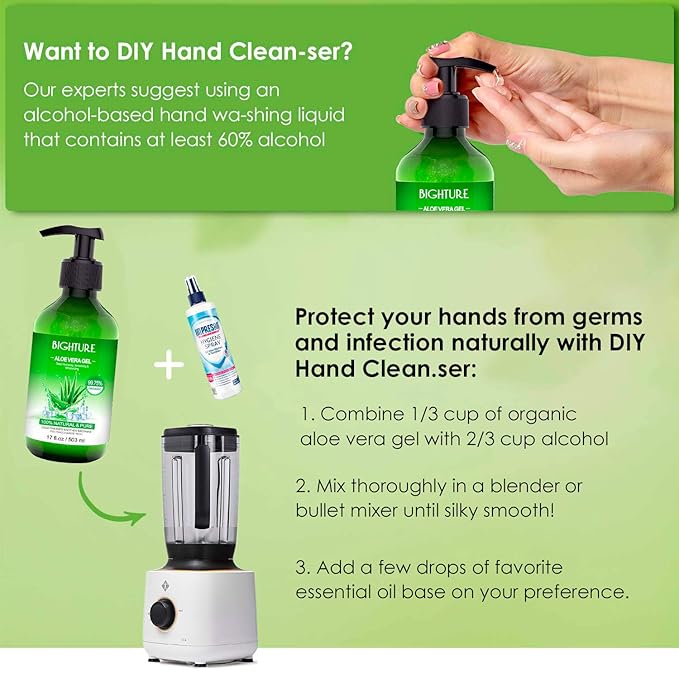 Aloe Vera Gel for Face - Organic Aloe Vera Gel from 100 Percent Pure Aloe Vera Use to Skin Sunburn Relieve, Soothing and Firming