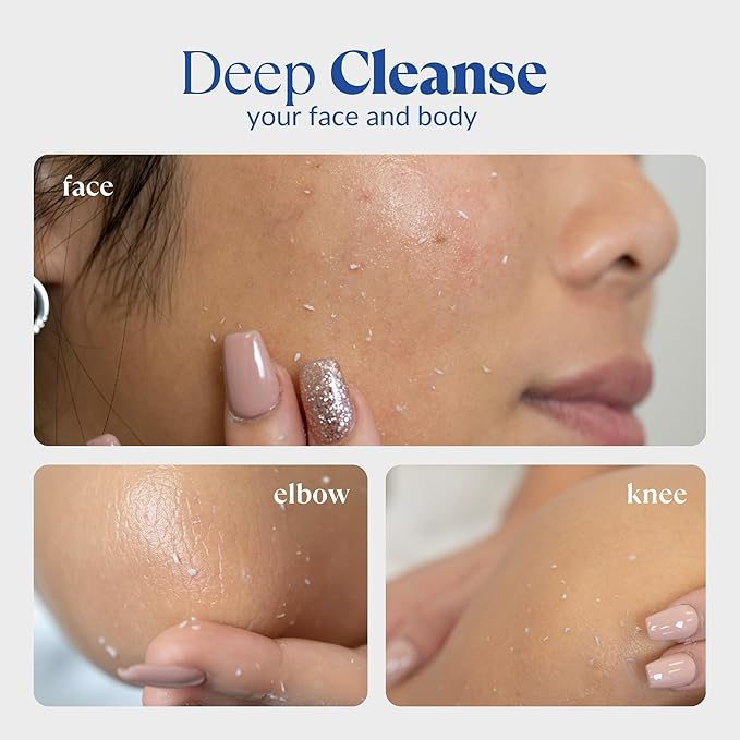 Cure by Toyo | Aqua Gel Gentle Exfoliator | Clear and Softer Skin | Non-Abrasive Face and Body Cleanser | Sensitive Skin | 2 Pack