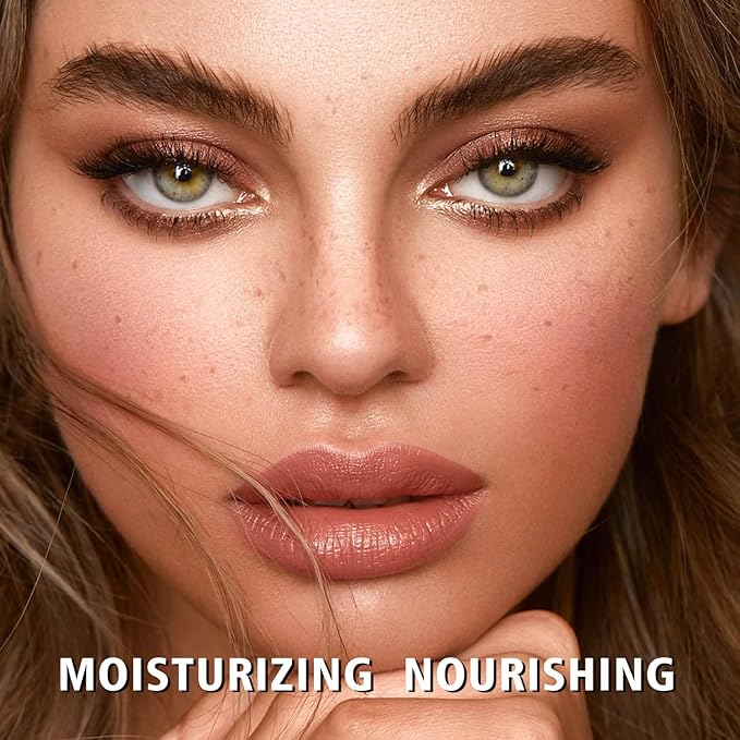 MAKI YIKA Moisture Nude Lipstick for Women Hydrate Lip Balm for Dry Cracked Lips Weightless Glossy Lip Color Juicy Finish,MA055 Mica Nude