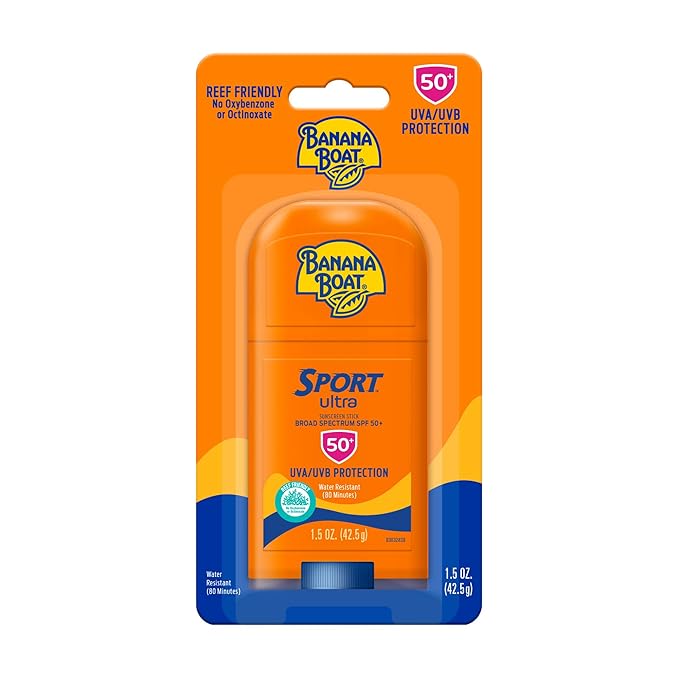 Banana Boat Sport Ultra SPF 50 Lip Sunscreen Twin Pack | SPF Lip Balm Pack & Sport Ultra, Reef Friendly, Broad Spectrum Sunscreen Stick, SPF 50, 1.5oz.