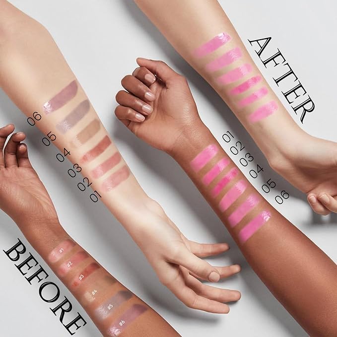 DAGEDA 3PCS Tinted Lip Balm, Moisturizing Magic Color Changing Lipstick, Soothing Hydrating Lip Balm Tinted, Glossy Lip Plump Gloss Butter Balm for Women, Lightweight, Non-Greasy, 04+05+06