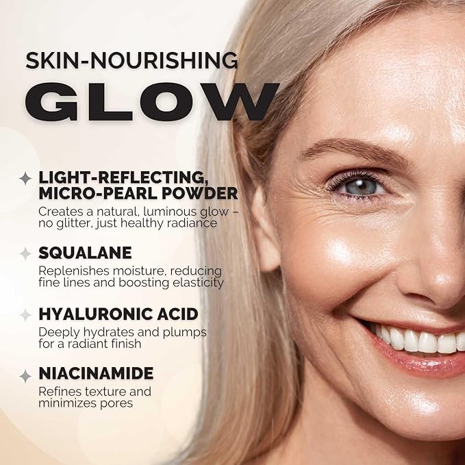 Elizabeth Mott Thank Me Later Glow Enhancer - Hydrating Face Primer & Highlighter for Radiant Skin, Vegan & Cruelty-Free, No Sulfates, Parabens, or Phthalates - Tan Sheer Glow Shade - 30g