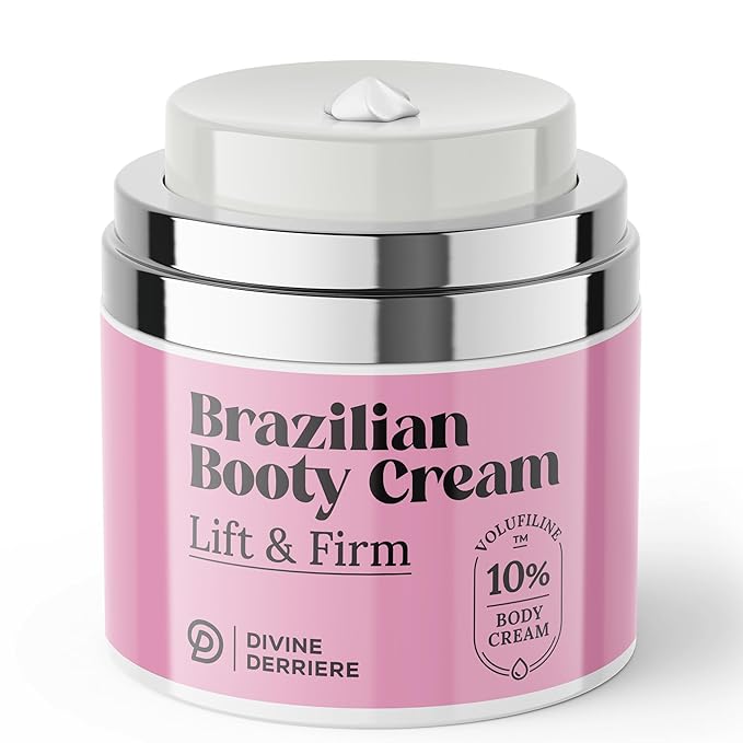 Divine Derriere Brazilian Body Butter Cream, Lift and Firm Body Cream with Volufiline Helps Reduce the Appearance of Cellulite for a Lifted and Firm-looking Derriere, Bum Bum Cream, 50ml