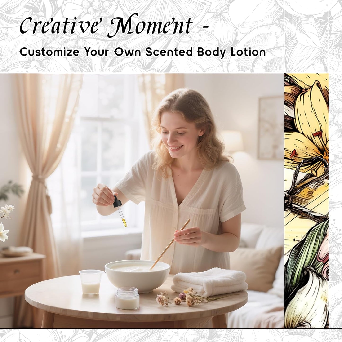 HIQILI Vanilla Fragrance Oil for Body Spray, Diffuser Use, Essential Oil for Candle, Soap, and Women Perfume Making - 1 Fl Oz