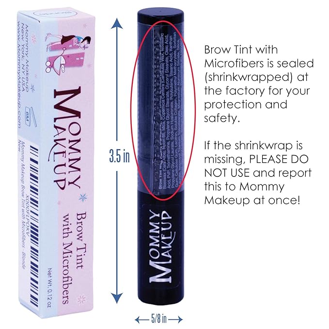 Brow Tint with Microfibers - 4-in-1 Tinted Eyebrow Gel to Groom, Hold, Sculpt & Color Your Brows, Covers Gray Hair - Water Resistant, Clump-Free, Long Lasting (Warm Brunette) by Mommy Makeup