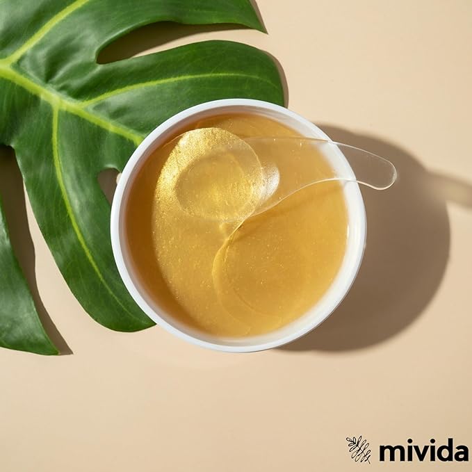 Caffeine & Hyaluronic-Acid Hydra-Gel Eye Pads - Anti Wrinkle Under Eye Patches, 60PCS | Gold Under Eye Patches For Puffy Eyes, Eye Bags and Wrinkles