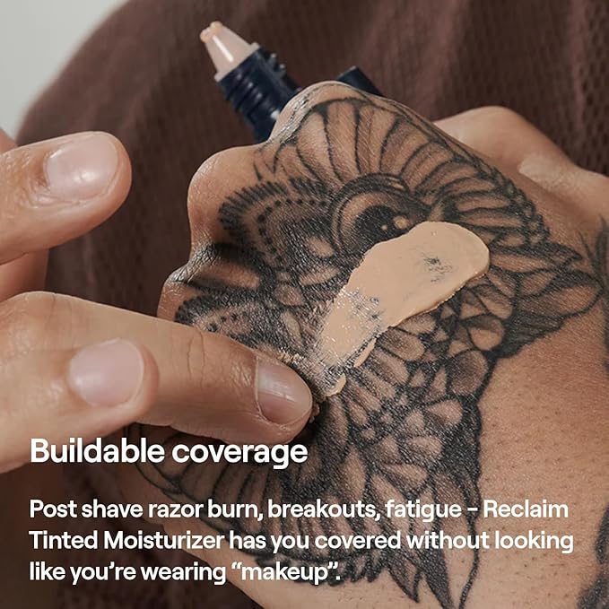 APOSTLE Reclaim Tinted Moisturizer for Men (6 Cornwall) - Niacinamide, Vitamin E, Squalane, Hyaluronic Acid, Tinted Face Moisturizer For Men. Hydrates, Evens Skin Tone, Reduces Fine Lines, 1 Fl. Oz.