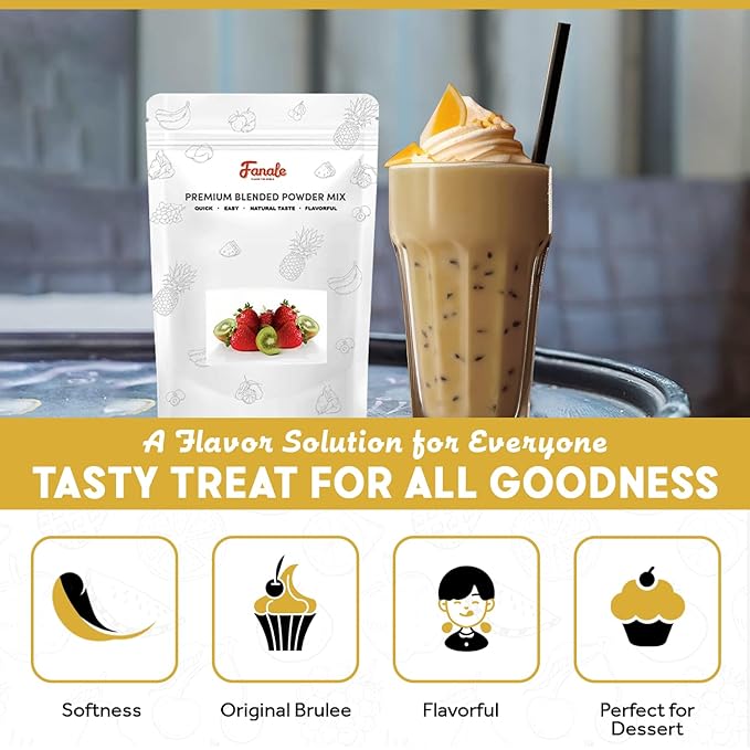 Fanale Premium Mango Flavoring Powder for Boba Tea| Perfect for Baking, Smoothies, Desserts and Drinks | Instant Boba Bubble Tea Powder for Milk- 2.2 Pounds (Pack of 1)