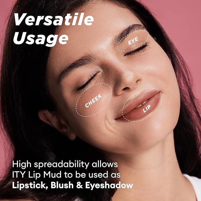 ITY Velvet Matte Finish Lip Stain-Mousse Textured Lip Clay, Red Shade, Conceals Lip Lines, Rich Pigment Lip Tint Lipsticks, 0.14 oz (4g) in Earthy, Truffle.