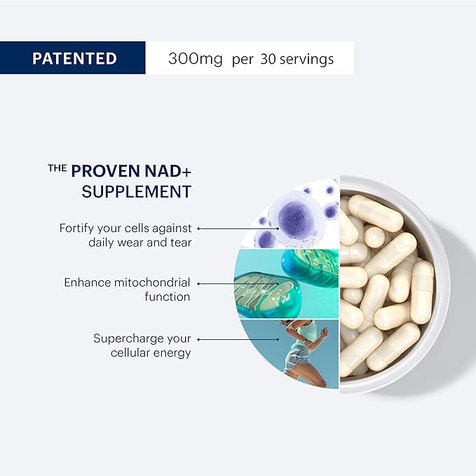 ELYSIUM Basis NAD Plus Supplement 30 Servings - with Nicotinamide Riboside 250mg and Pterostilbene 50mg - Healthy Aging Supplement & Cellular Energy