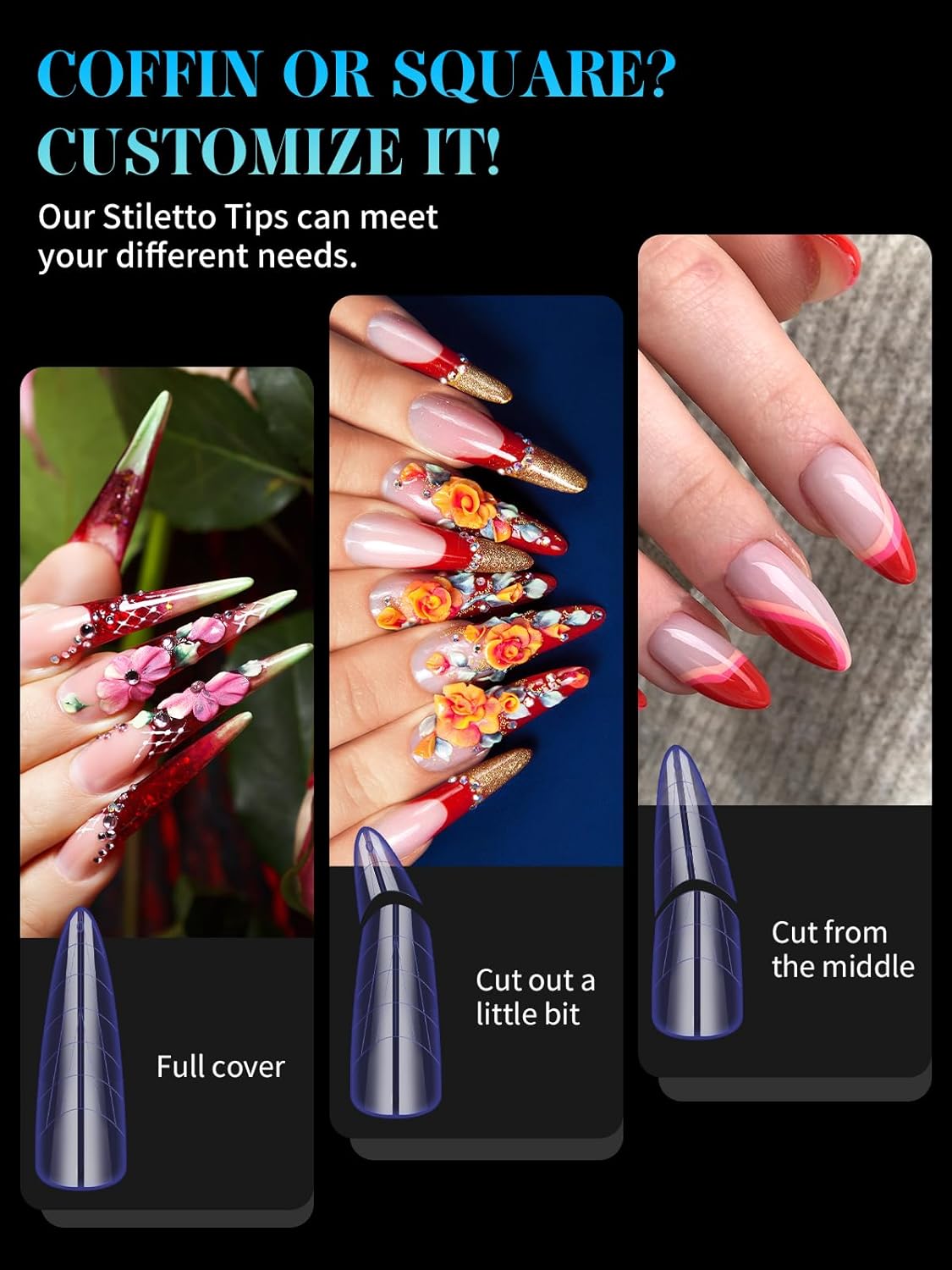 Dual Forms for Poly Gel Extension, 6 Colors Nail Form, 6 Styles Nail Forms for French Nails, 72PCS Duet System Dual Forms Sticker Silicone Pads for French Manicure Extension-12 Sizes, 144PCS