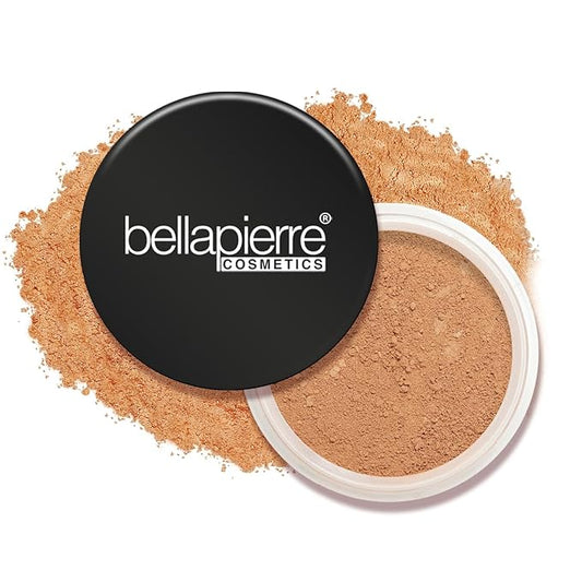 bellapierre Mineral Foundation SPF 15 - Loose Powder Foundation | Vegan & Cruelty Free Natural Makeup | Full Coverage Matte Finish | Hypoallergenic | Oil & Talc Free - 0.32 Oz - Café