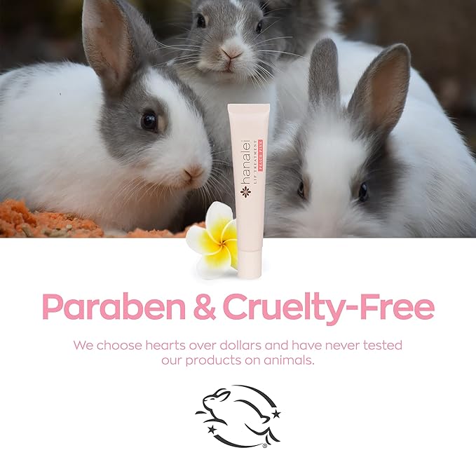 Hanalei Lip Treatment for Dry, Chapped Lips – Intensive Overnight Moisturizer with Kukui Oil, Shea Butter & Grapeseed Oil – Hydrating Balm for Healing Cracks – Peach Pink Tint, 15g – Cruelty-Free