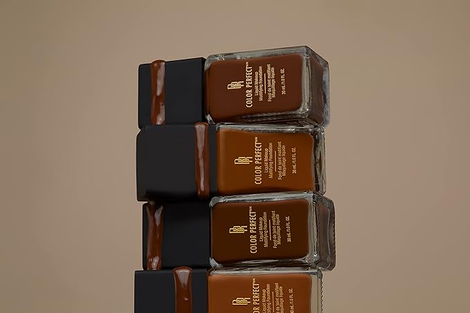 Black Radiance Color Perfect Liquid Full Coverage Foundation Makeup, Brown Olive, 1 Ounce