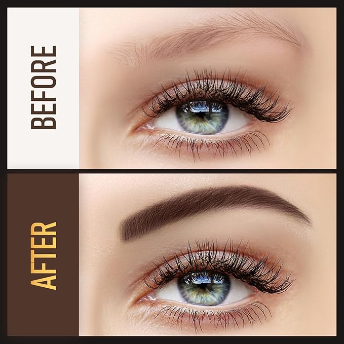 Eyebrow Pen, Soleira Waterproof Eyebrow Pencil with 4 Tip Microblading Eyebrow Pen and Dual-ended Eyebrow Brush, for Natural-Looking Brows, Long-Lasting, COFE Dark Brown