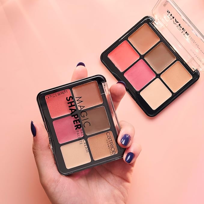 Catrice | Magic Shaper Face Cream Palette | Blush, Bronzer, & Highlighter | Longwearing, Blendable, & Buildable | Vegan & Cruelty Free