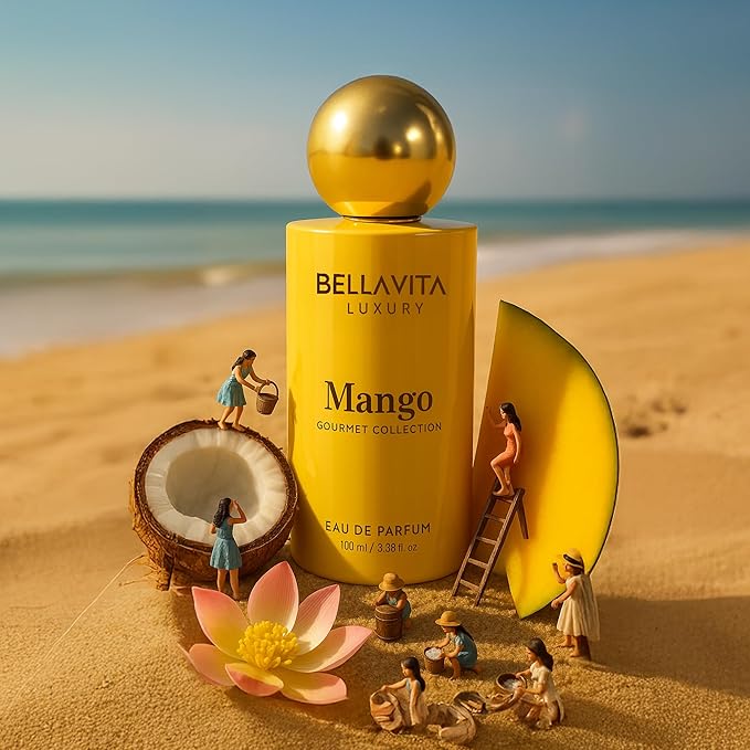 BELLAVITA Gourmet Collection Mango Edp Fruity, Floral, Woody Long Lasting Fragrance Perfume For Men And Women 100ml