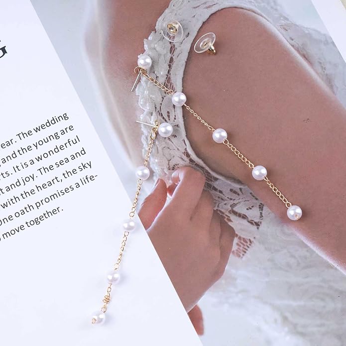 Boho Pearl Drop Earrings Long Pearl Tassel Earrings Gold Pearl Chain Earrings Vintage Pearl Stud Earrings Jewelry for Women