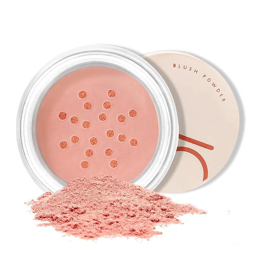 Boobeen Matte Blush Powder Makeup Loose Powder Face Blushes Single Color Blush Rouge Powder Natural Pink Blush for cheeks, Easily Blends, Smoothly with Satin Matte Look