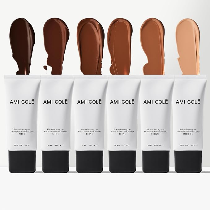 AMI COLÉ Skin-Enhancing Tinted Moisturizer (Medium 1), tinted moisturizer for face, bb cream, skin tint, face makeup