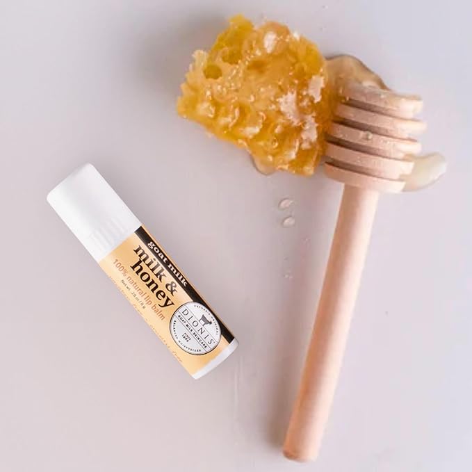 Dionis - Goat Milk Skincare Milk & Honey Scented Lip Balm - Set of 6 (0.28 oz) - Made in the USA - Cruelty-free and Paraben-free