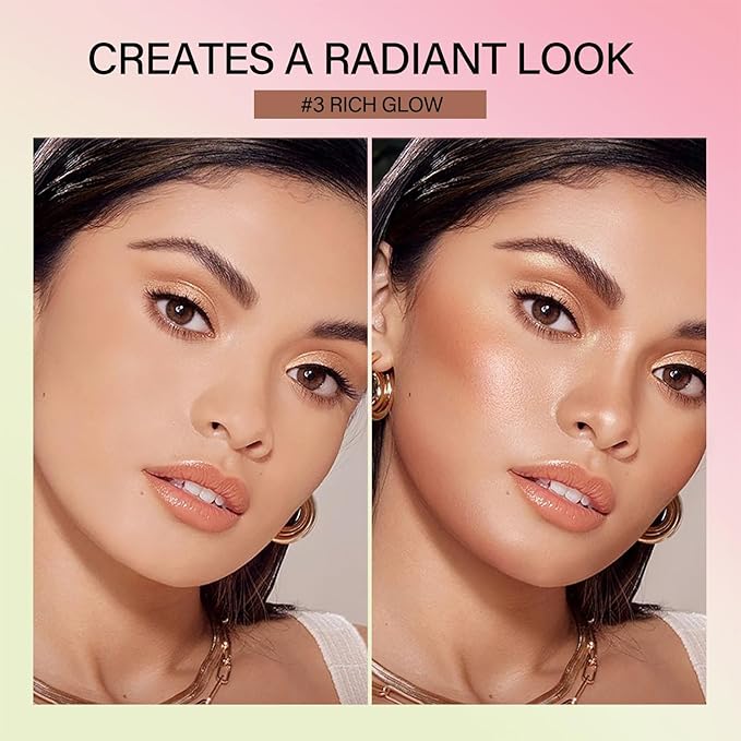 Blush Stick, Cream Blush Stick for Cheeks & Lips, Blendable Long-Lasting Multi-Use Contour Stick & Highlighter Makeup (RICH GLOW)