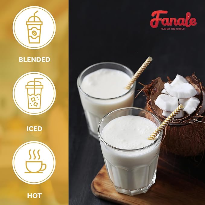 Fanale Premium Coconut Bubble Tea Flavoring Powder | Perfect for Baking, Smoothies, Desserts and Drinks | Instant Flavoring Powder for Boba Milk Tea - 2.2 Pounds (Pack of 1)